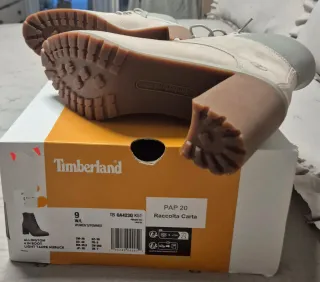 Botines Timberland tacón beige/marrón