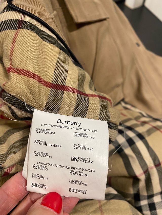 Chaquetón Burberry Caballero Talla 52 Beige