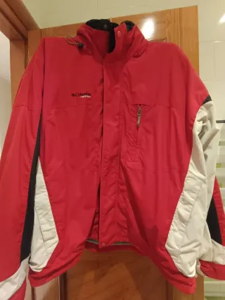 Anorak Columbia Caballero Rojo y Blanco