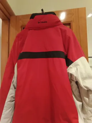Anorak Columbia Caballero Rojo y Blanco