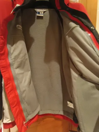 Anorak Columbia Caballero Rojo y Blanco