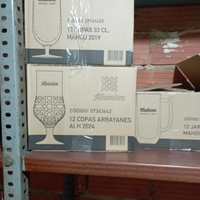 12 Copas de Cerveza Mahou Alhambra
