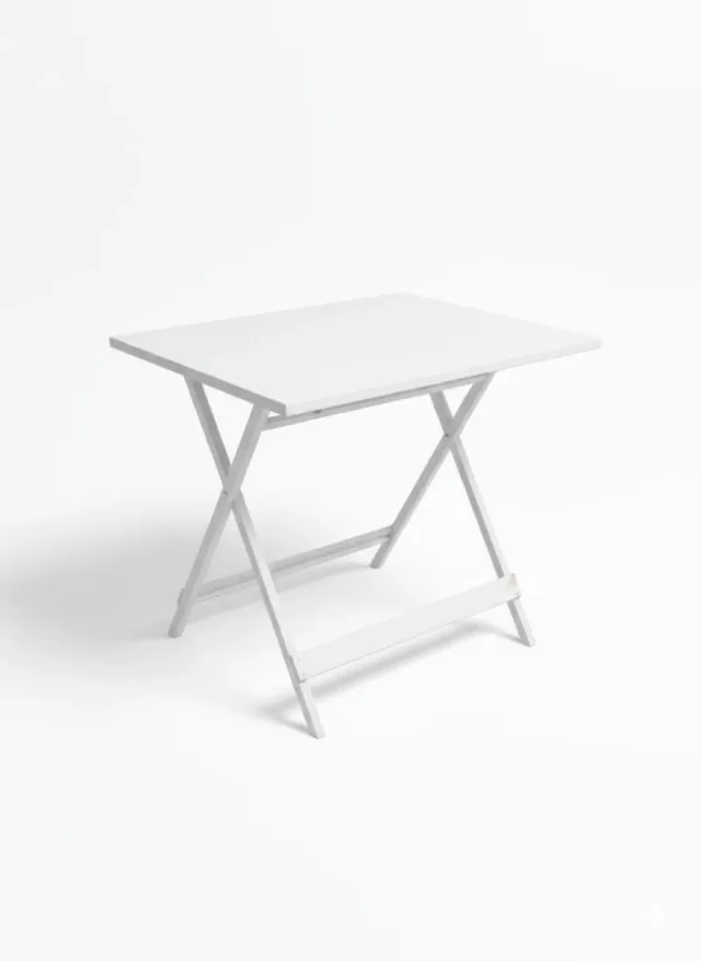 Mesa Plegable Blanca - Ideal Balcón/Terraza/Auxili