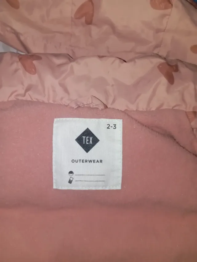 Chaleco niña bebé rosa corazones