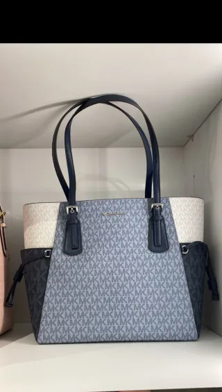 Bolso Tote Michael Kors Original Azul y Blanco