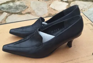 Zapatos de tacón negros talla 39 De piel.