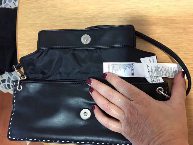 Bolso de mano negro Zara