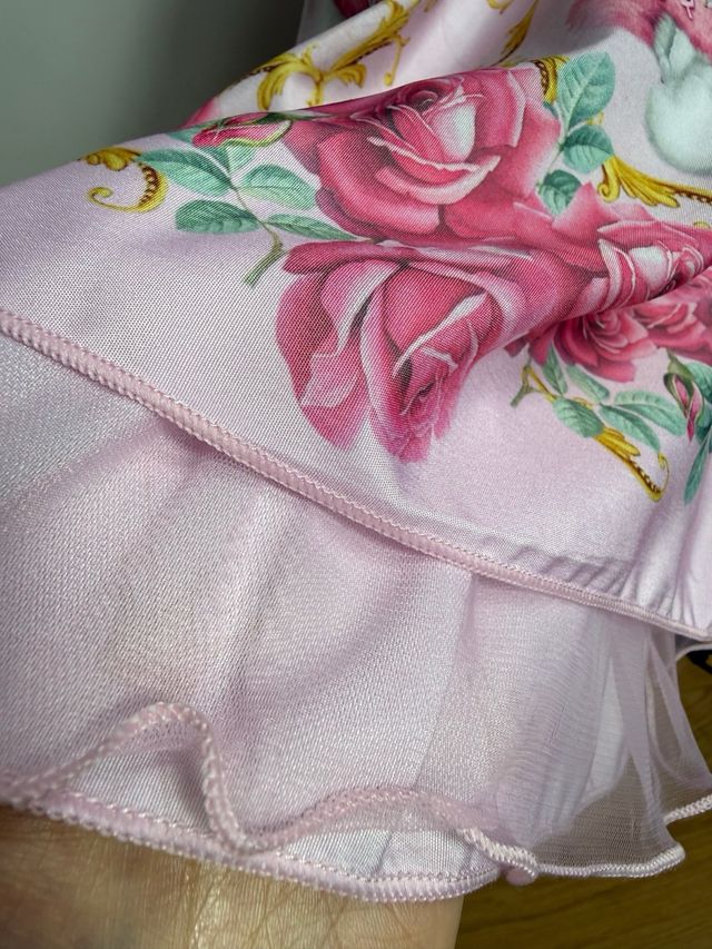 Vestido Rosa Cerimónia Criança Tamanho 8