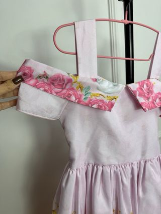 Vestido Rosa Cerimónia Criança Tamanho 8