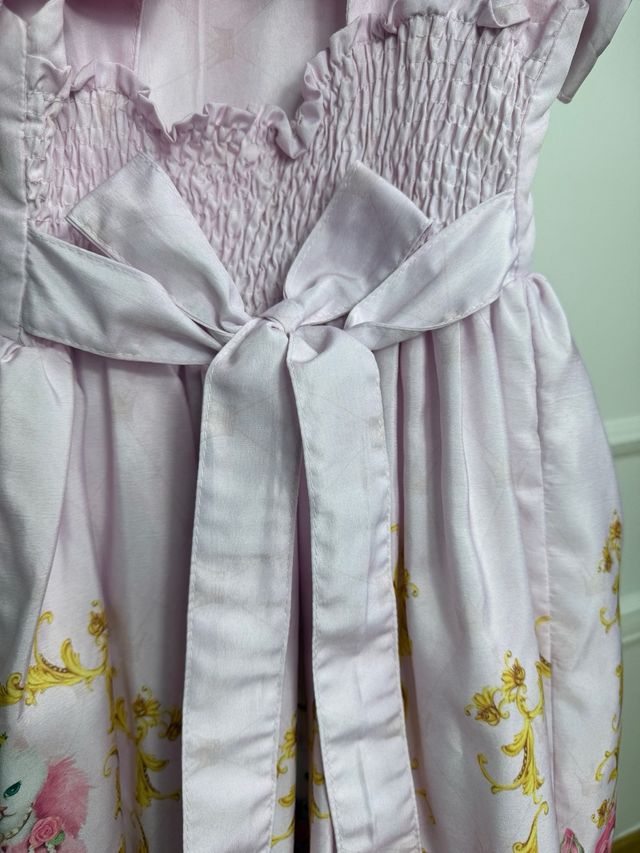 Vestido Rosa Cerimónia Criança Tamanho 8