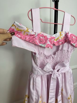 Vestido Rosa Cerimónia Criança Tamanho 8
