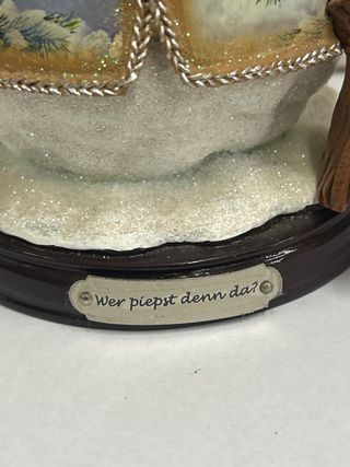 Soprammobile pupazzo neve con uccellino