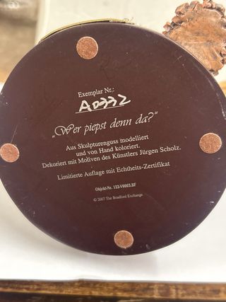 Soprammobile pupazzo neve con uccellino