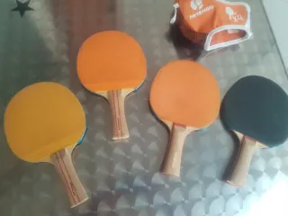 Set 4 Palas Ping Pong + Funda