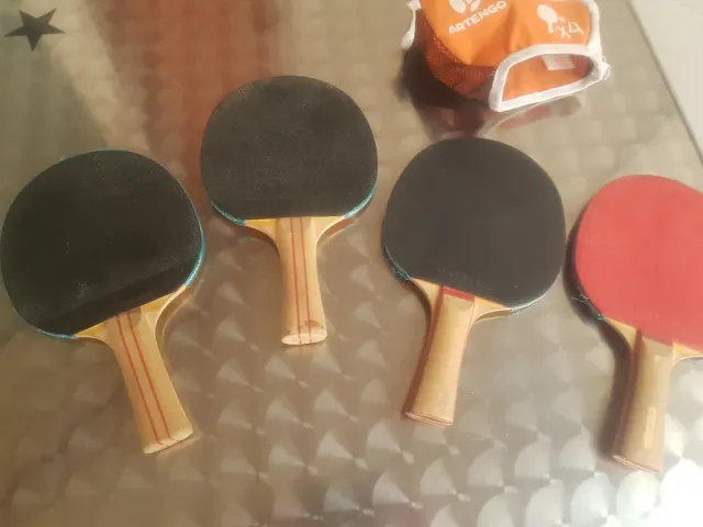 Set 4 Palas Ping Pong + Funda