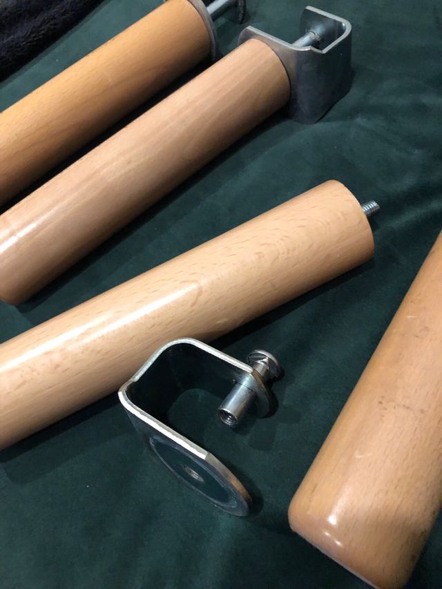 4 patas de madera maciza 25cm