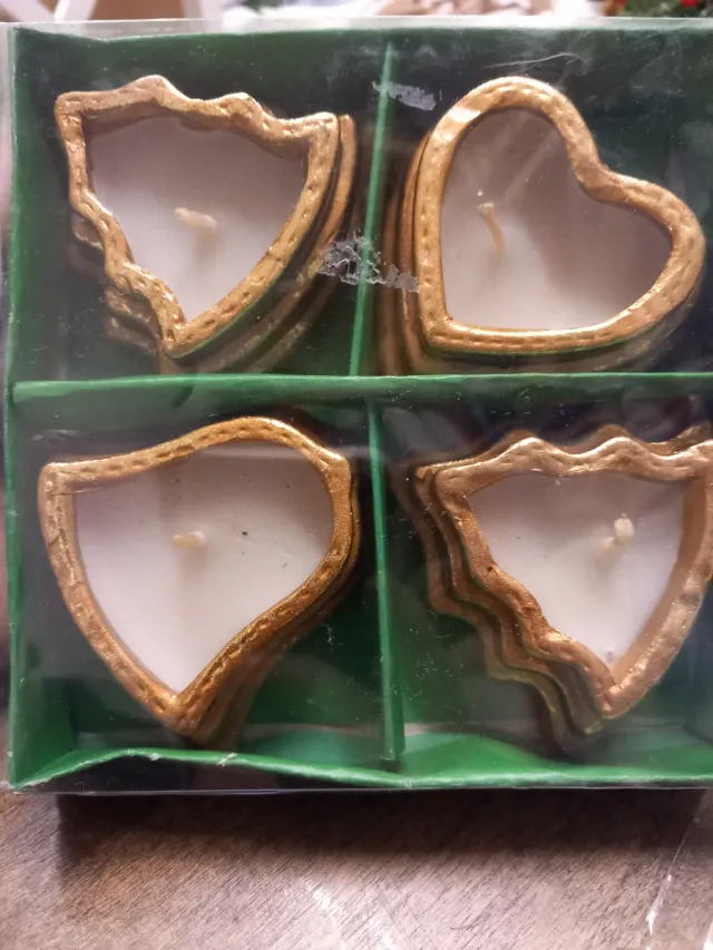 Pack 4 Velas Doradas Decorativas