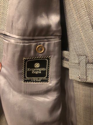 Traje Cruzado Ermenegildo Zegna Gris