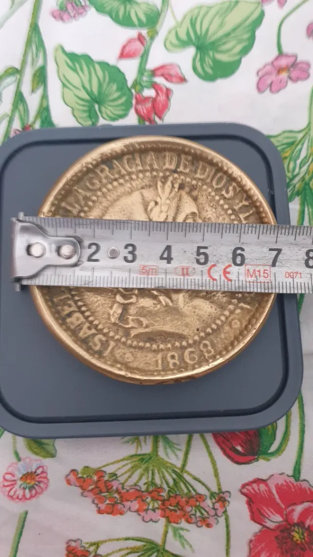 Medaglia Bronzo Isabella II 1868