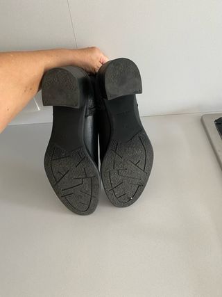Botines de piel,negras, talla 38