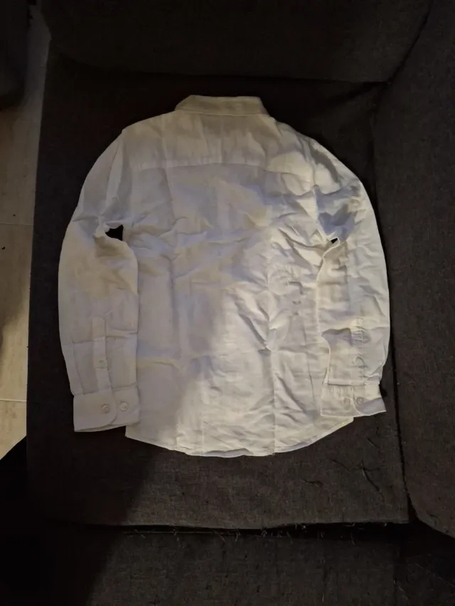 Camisa blanca de hilo niño talla 10