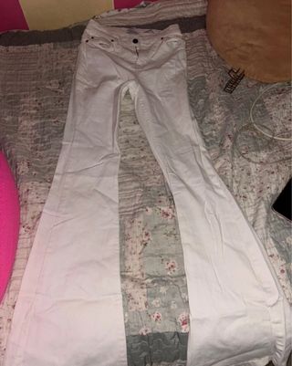 Pantalón campana blanco