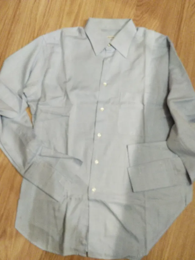 Camisa de vestir azul hombre