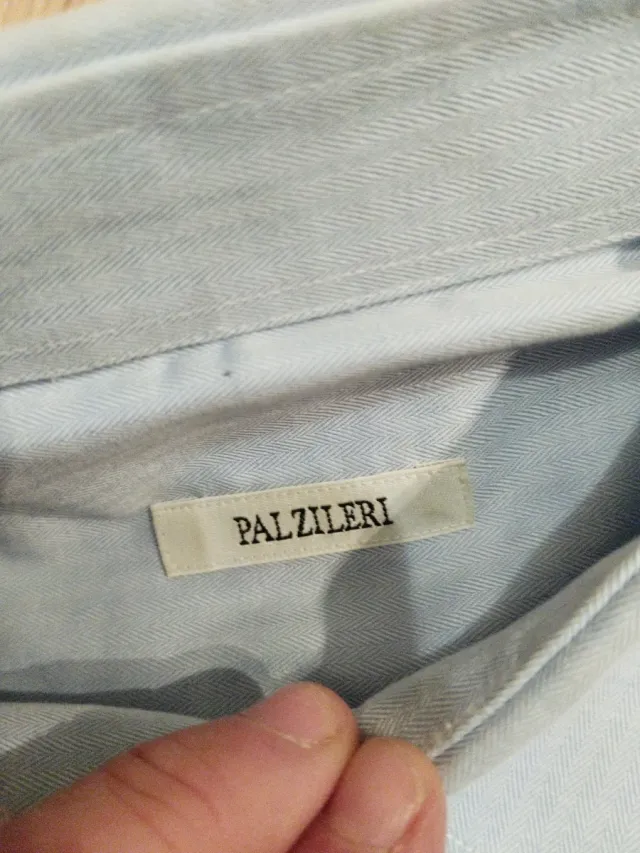 Camisa de vestir azul hombre