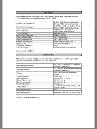 apparecchio per la misurazione della pressione 