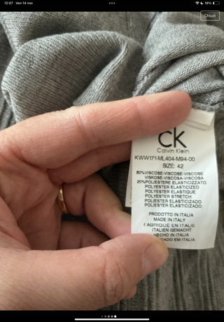 Calvin Klein Vestito Grigio Taglia M