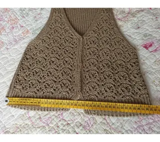 Chaleco de punto beige talla L