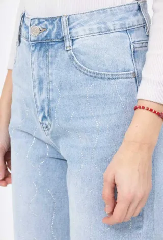 Pantalones vaqueros mujer con brillantes