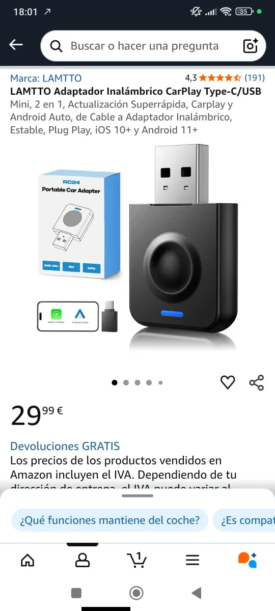 Adaptador RC24 Portable Car