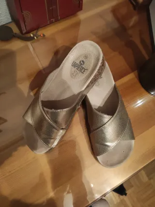 Sandalias La Pierce Mujer Talla 38 Doradas