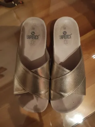 Sandalias La Pierce Mujer Talla 38 Doradas