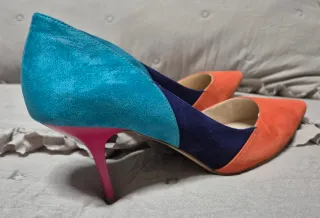 Zapatos Zara Talla 40 Naranja/Turquesa