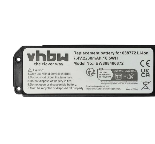 Batteria vhbw 7.4V 2230mAh 16.5WH per 088772