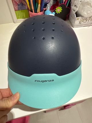 Casco Hípica Niña Azul Triángulos