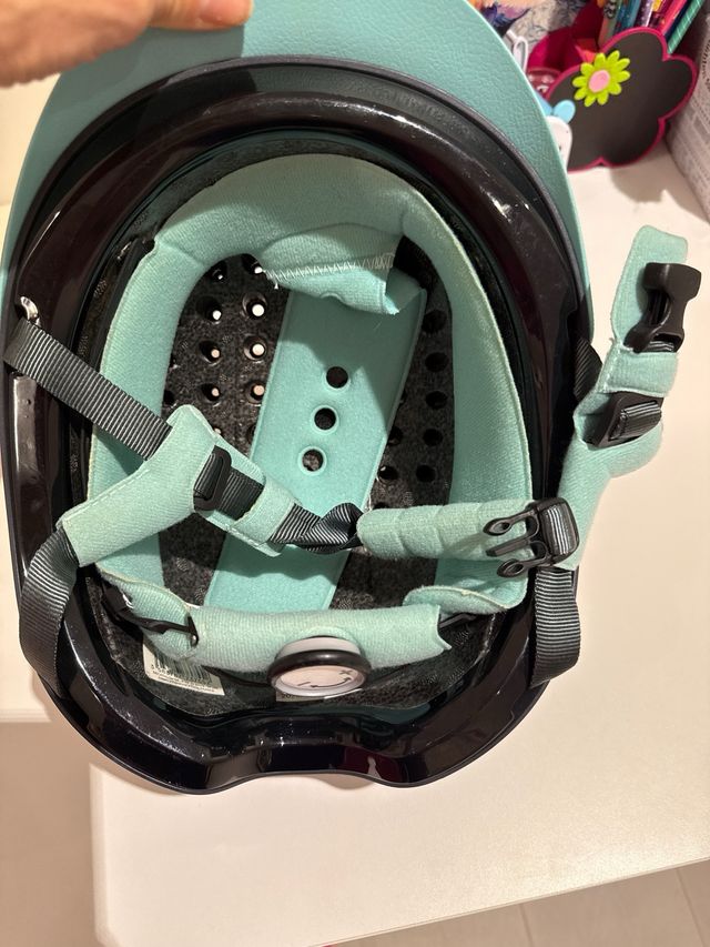 Casco Hípica Niña Azul Triángulos