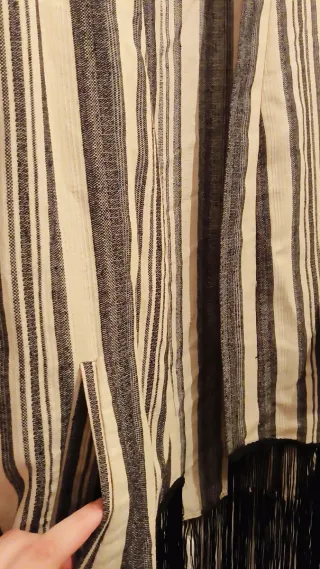 Gabardina de mujer Zara Rayas Beige/Negro Talla Ún