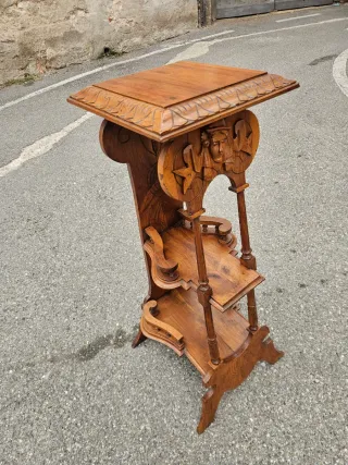 Colonna etagere portabusto portavaso antico