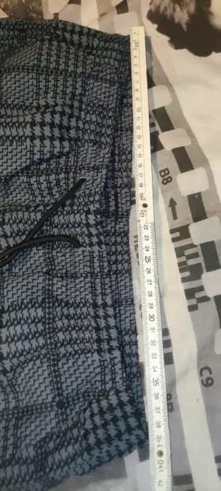 Pantalón L de verano a cuadros