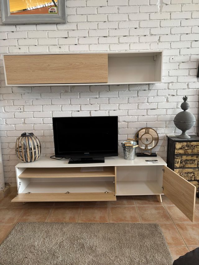 Mueble TV modular 2 partes madera