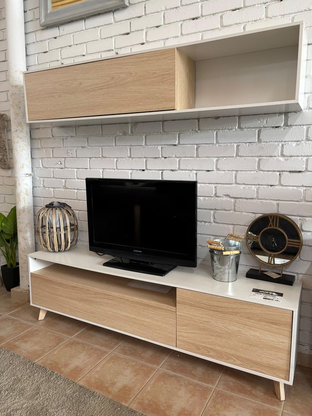 Mueble TV modular 2 partes madera