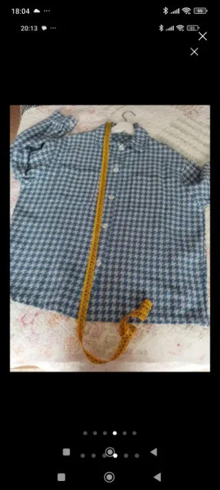 Chaqueta cuadros azul y blanco