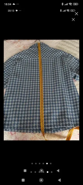 Chaqueta cuadros azul y blanco