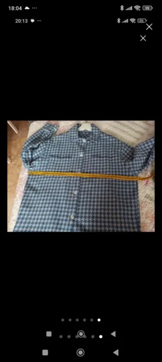 Chaqueta cuadros azul y blanco