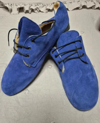 Zapatos planos azules mujer talla 40