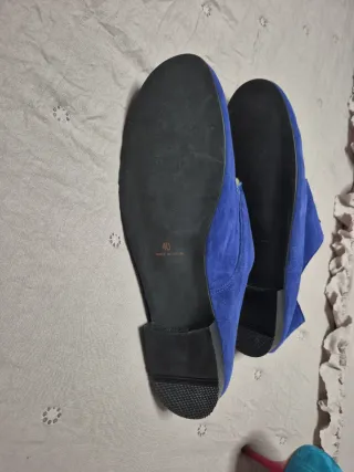 Zapatos planos azules mujer talla 40