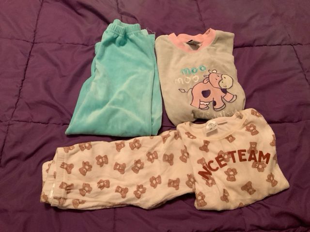 Lote pijamas invierno niña 5-6 años